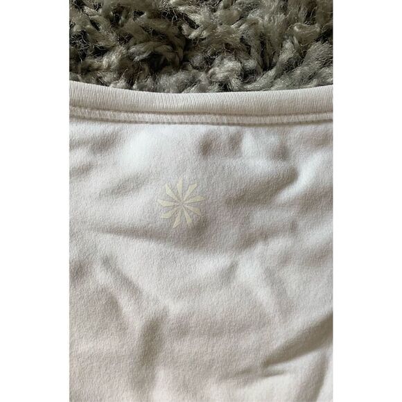 Athleta Foothill SEAMLESS Split Tie BACK white TANK TOP sz XS S - Picture 6 of 7
